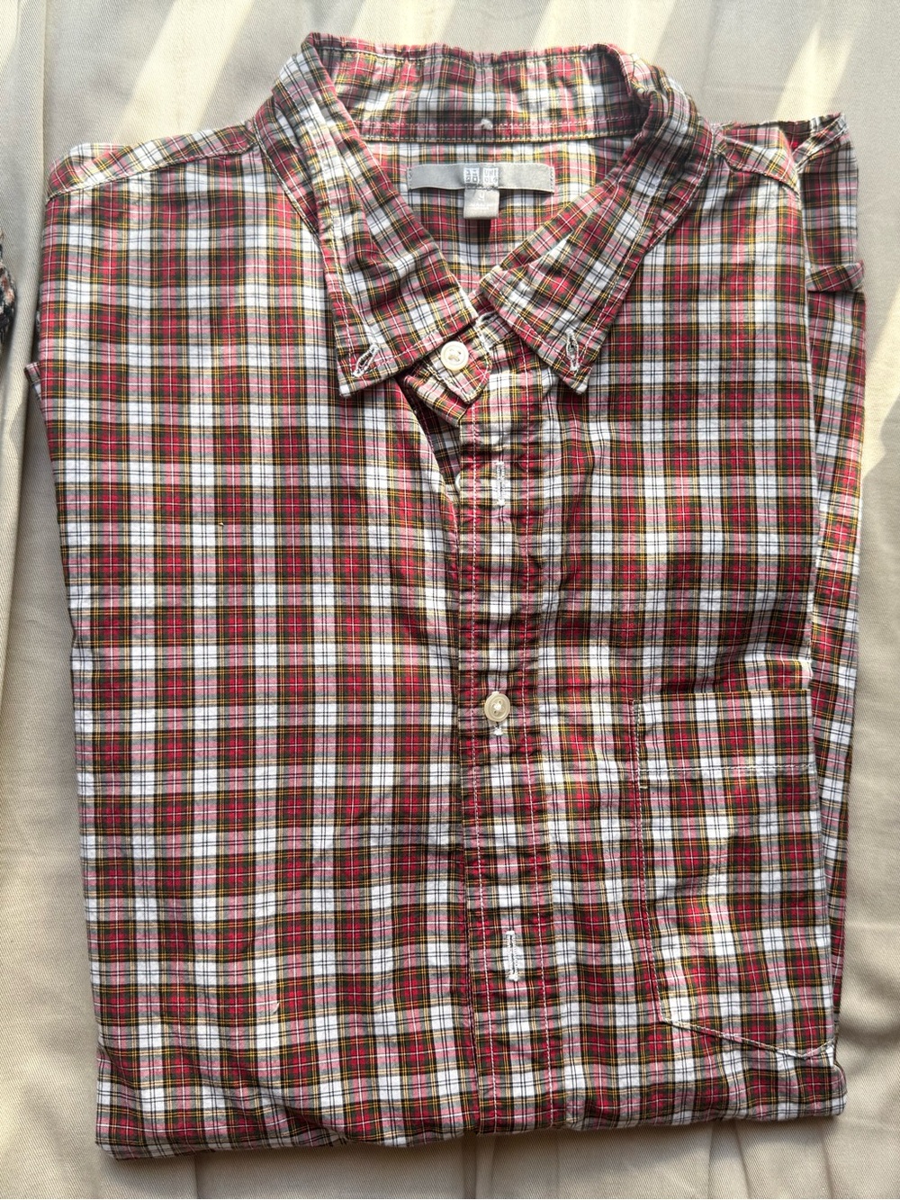 Checkered Dress Shirt - Medium UNIQLO